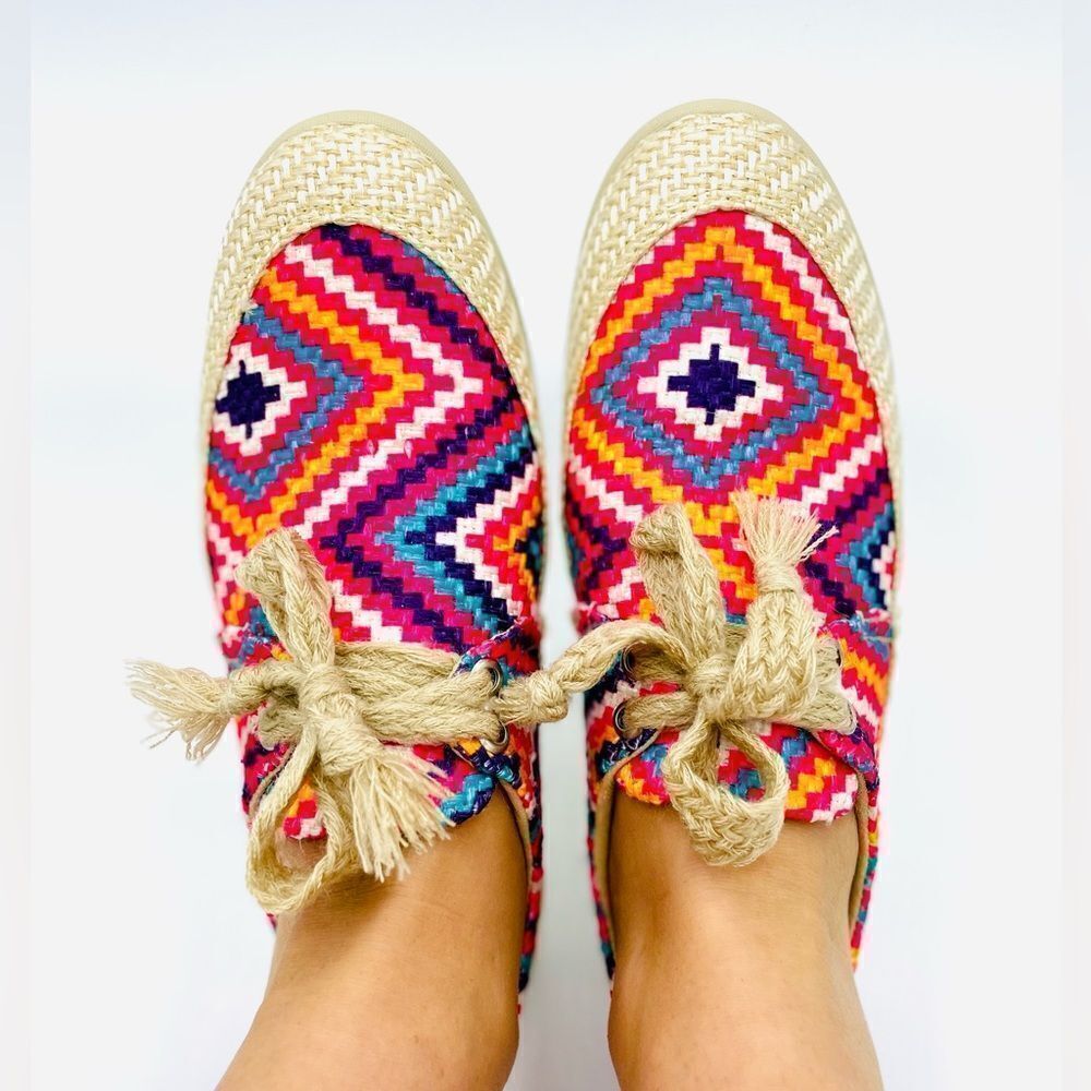 Handmade Pink BoHo Tennis Shoes